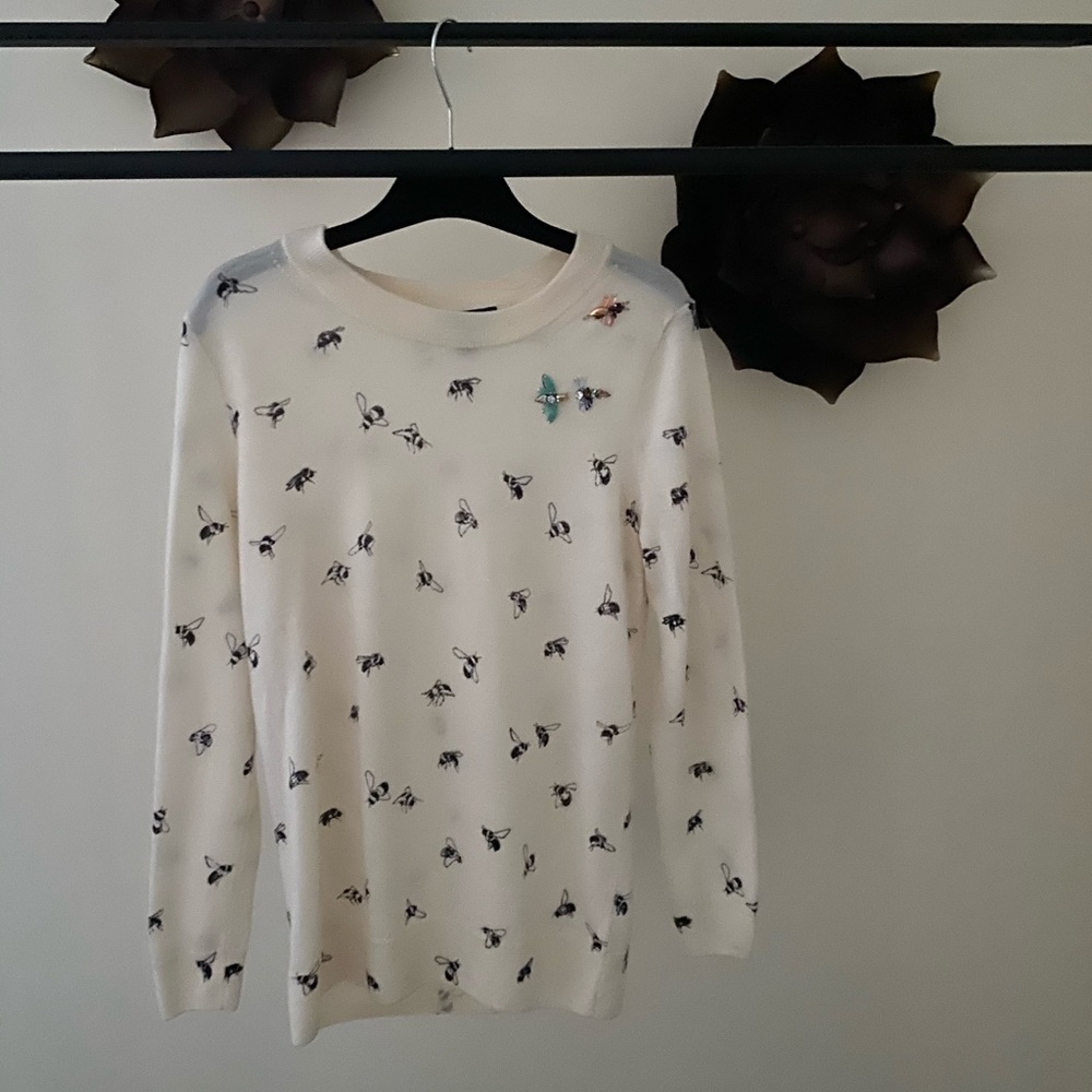 Cute-As-Can-Bee Merino Wool J. Crew Sweater